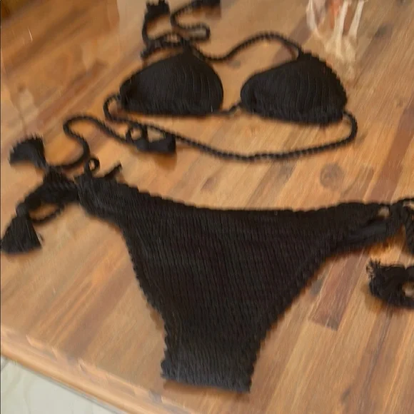 Veronica Beard Black Knitted Bikini Set - Picture 11 of 14